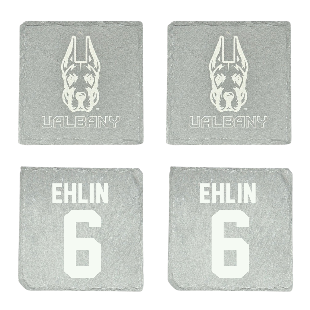 University at Albany Soccer Stone Coaster (4 Pack)  - #6 Elias Ehlin