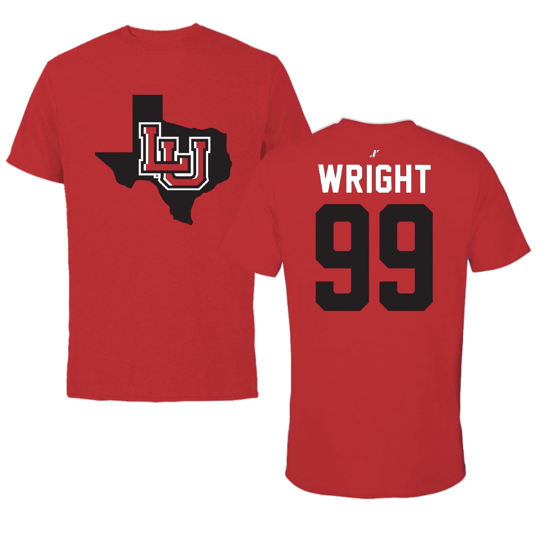 Lamar University Softball Red State Tee - #99 Makenzie Wright