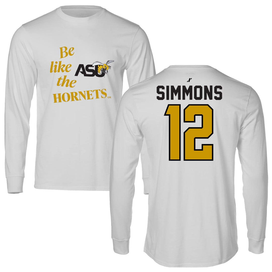 Alabama State University Soccer Light Gray Be Like Us Long Sleeve - #12 Kensley Simmons