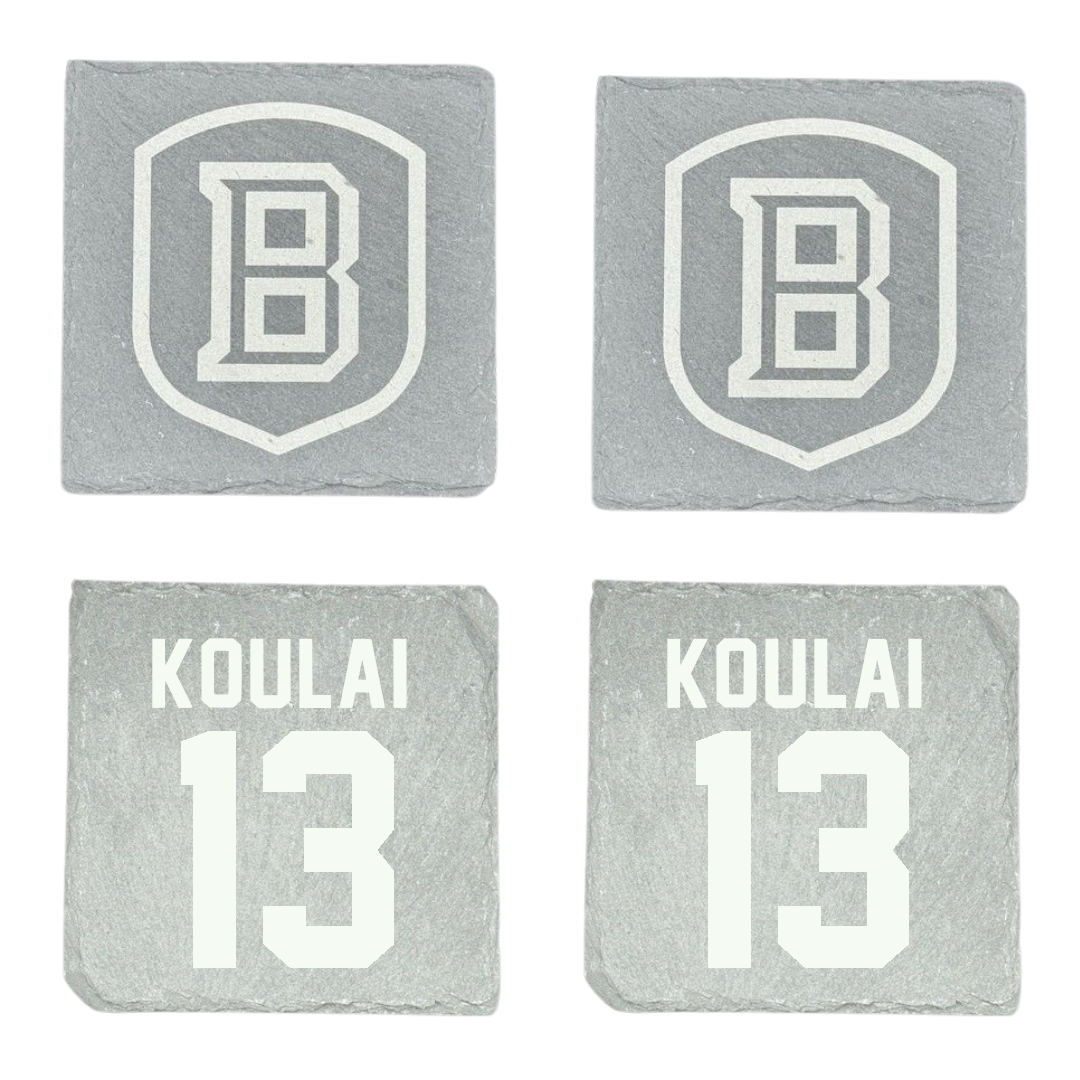 Bradley University Soccer Stone Coaster (4 Pack)  - #13 Dj Koulai