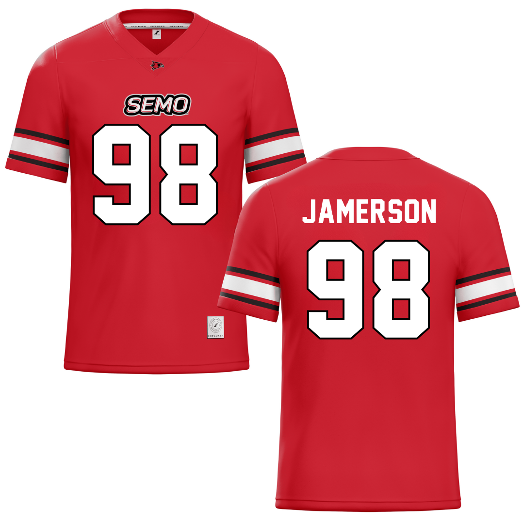 Southeast Missouri State University Red Football Jersey - #98 Michael Jamerson