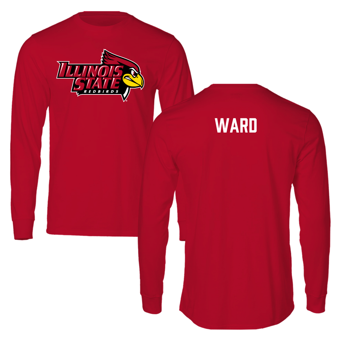 Illinois State University Track and Field Red Redbird Performance Long Sleeve - Cade Ward