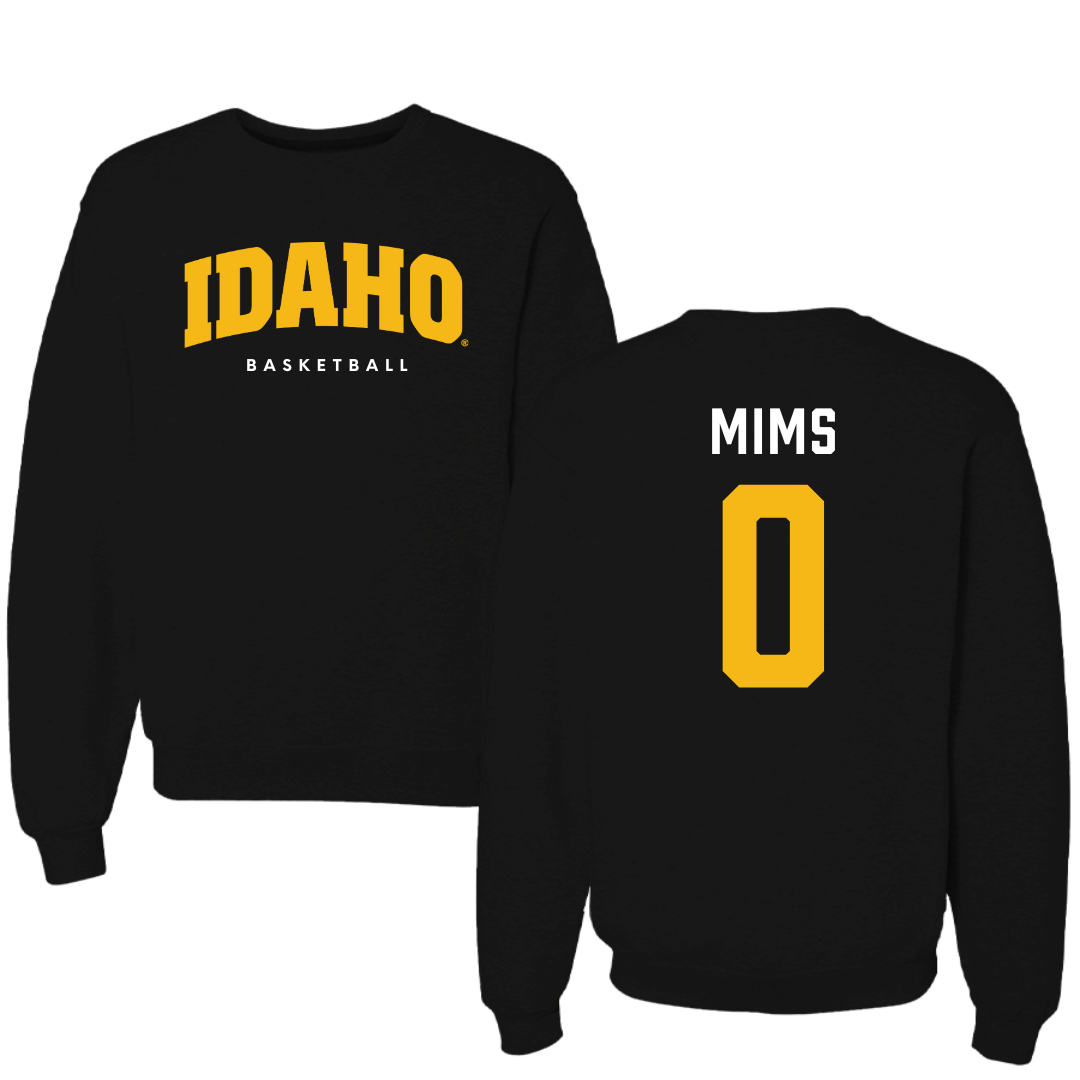 University of Idaho Basketball Black Idaho Crewneck - #0 Julius Mims
