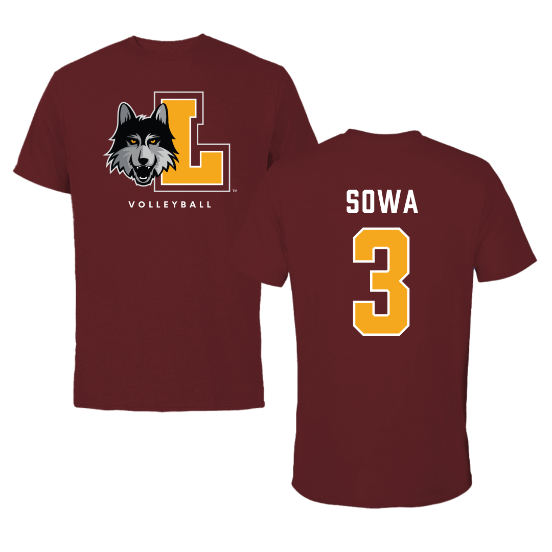 Loyola University-Chicago Volleyball Maroon Mascot Performance Tee - #3 JJ Sowa