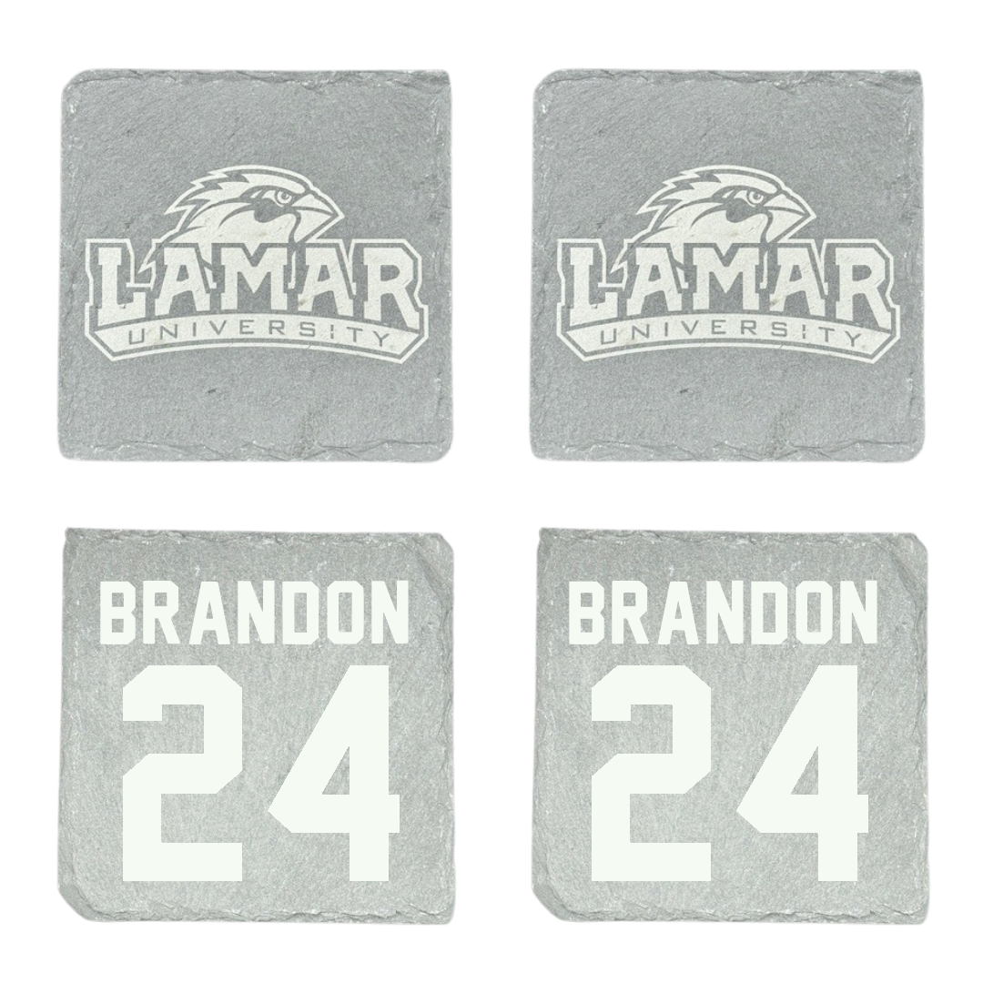 Lamar University Softball Stone Coaster (4 Pack)  - #24 Trinity Brandon