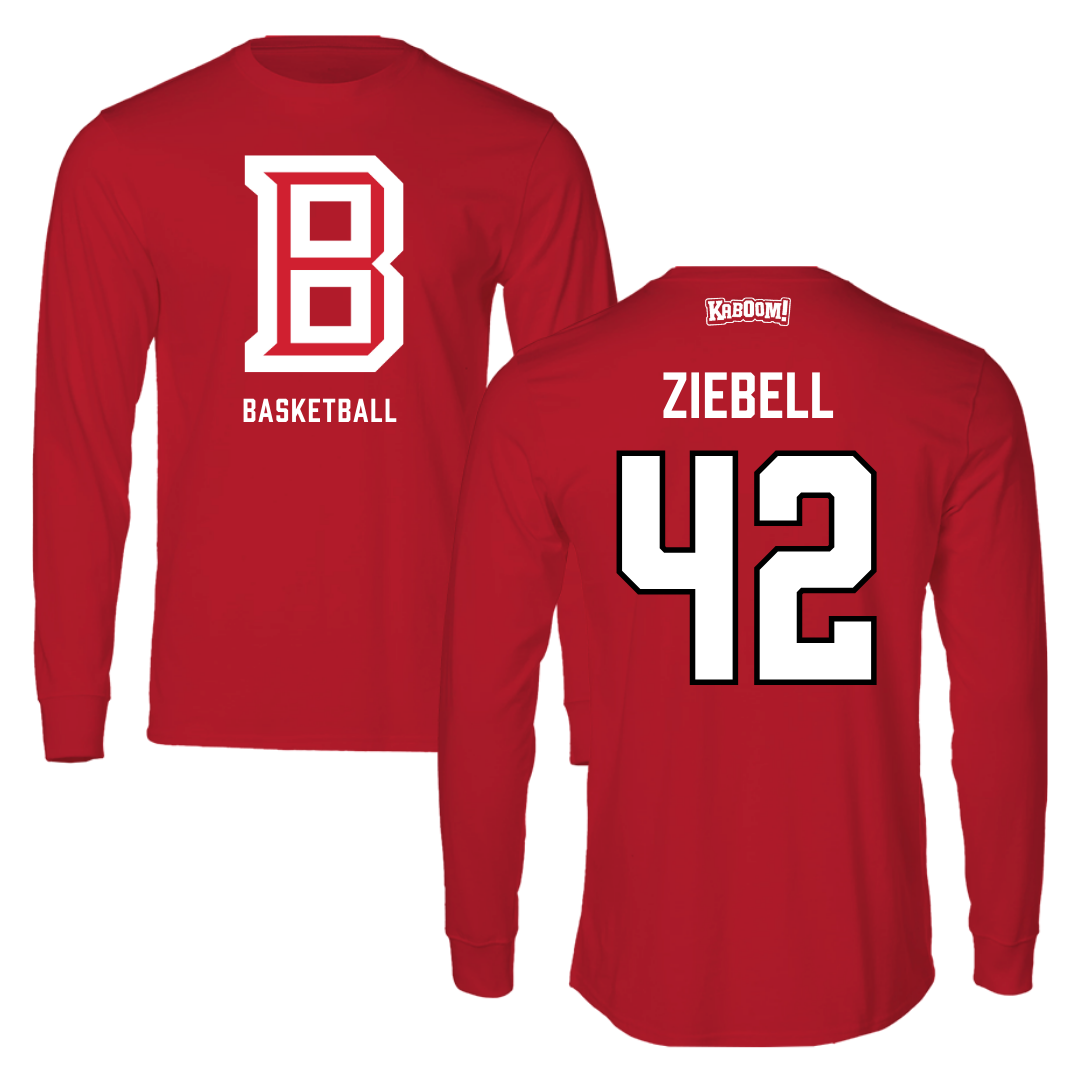 Bradley University Basketball Red Performance Long Sleeve - #42 Callie Ziebell