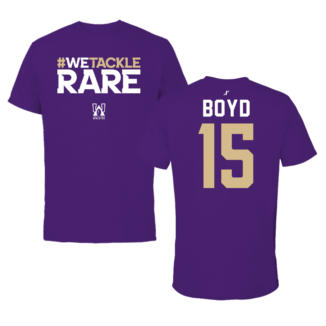Western Carolina University Football Purple Uplifting Athletes Performance Tee - #15 Jai Boyd