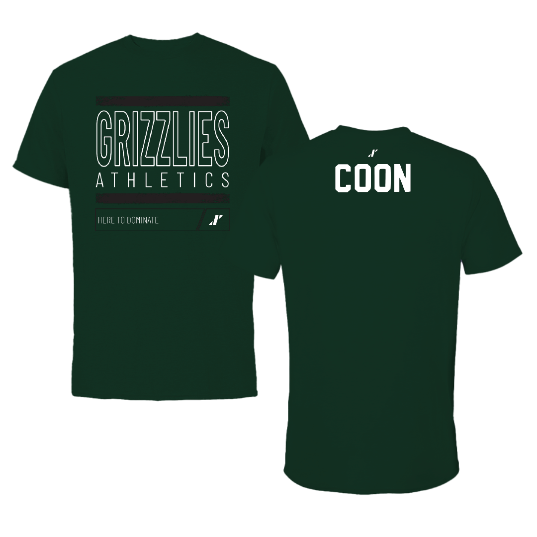 Adams State University Wrestling Forest Green Dominate Performance Tee - Josh Coon