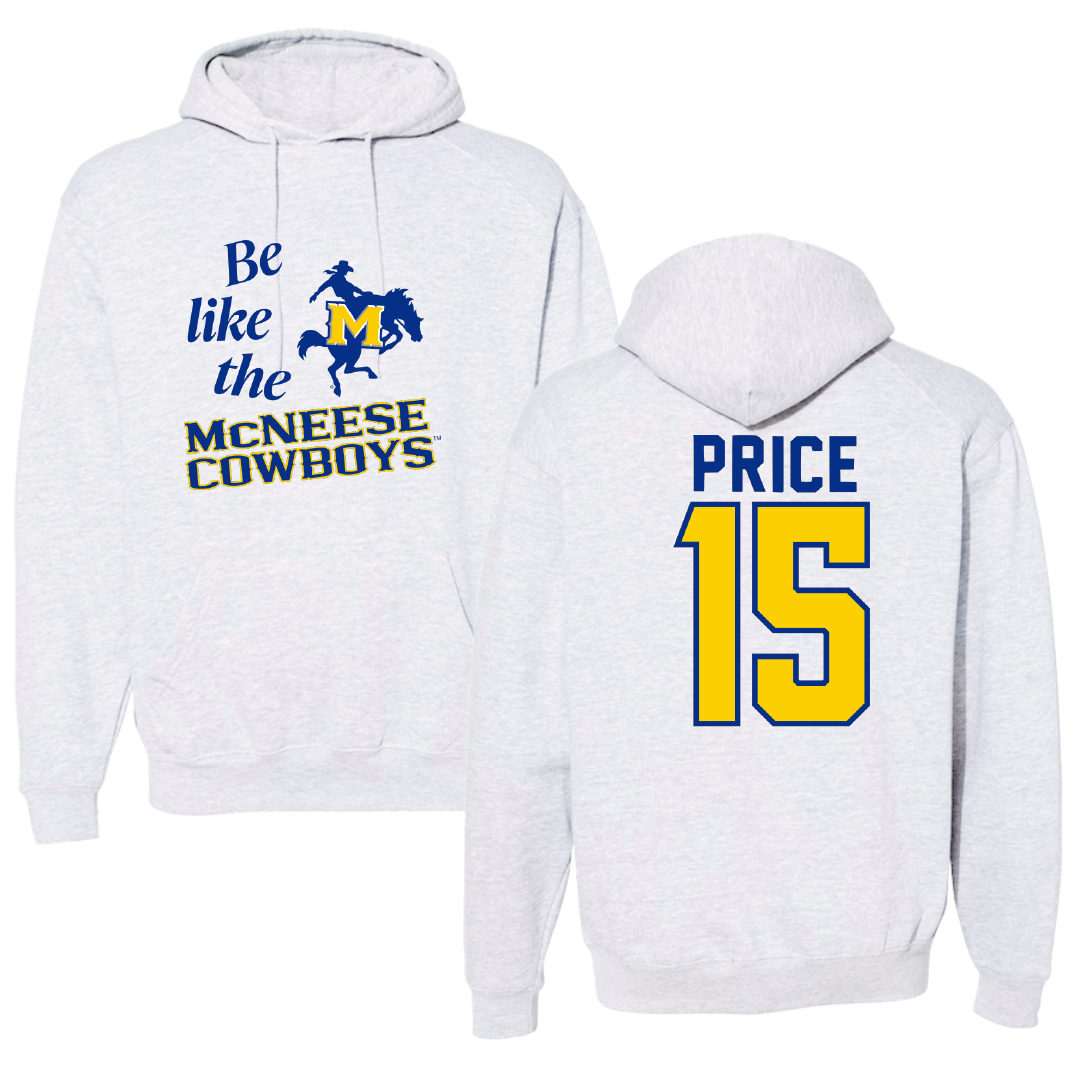 McNeese State University Football Light Gray Be Like Us Hoodie - #15 Maurquel Price