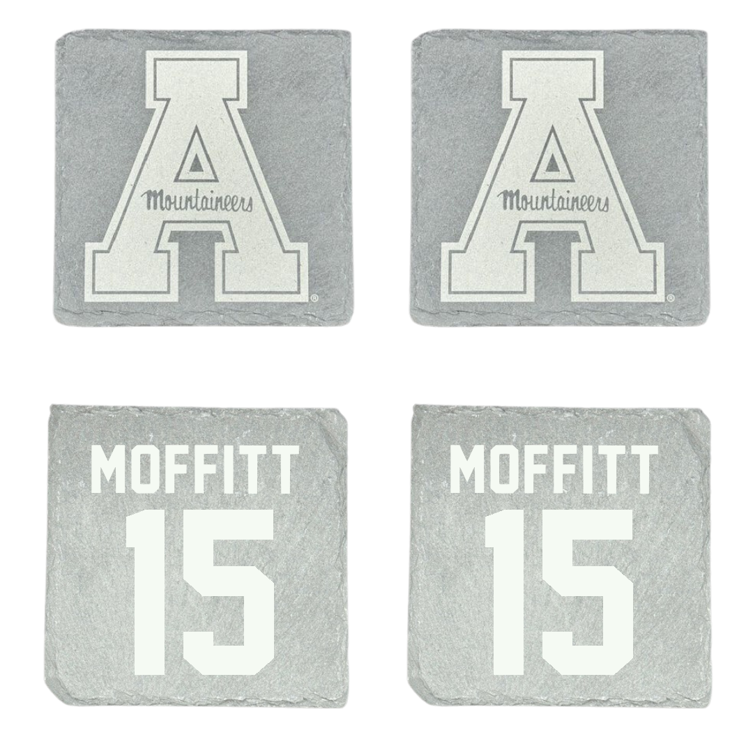 Appalachian State University Basketball Stone Coaster (4 Pack)  - #15 Rylan Moffitt