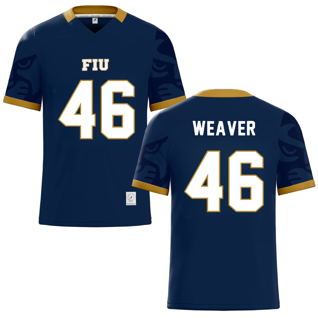 Florida International University Blue Football Jersey - #46 Atavious Weaver