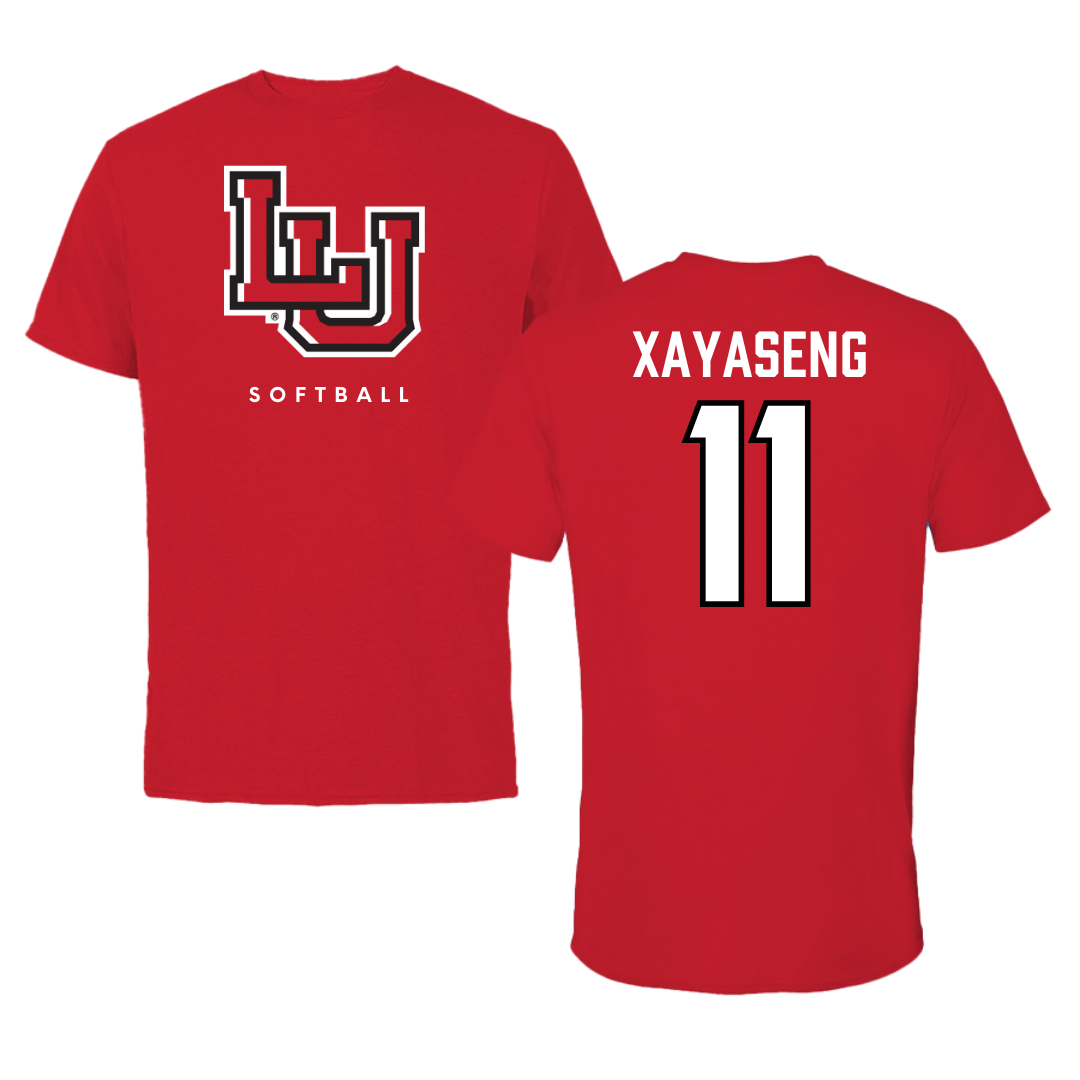 Lamar University Softball Red Performance Tee - #11 Kalyn Xayaseng