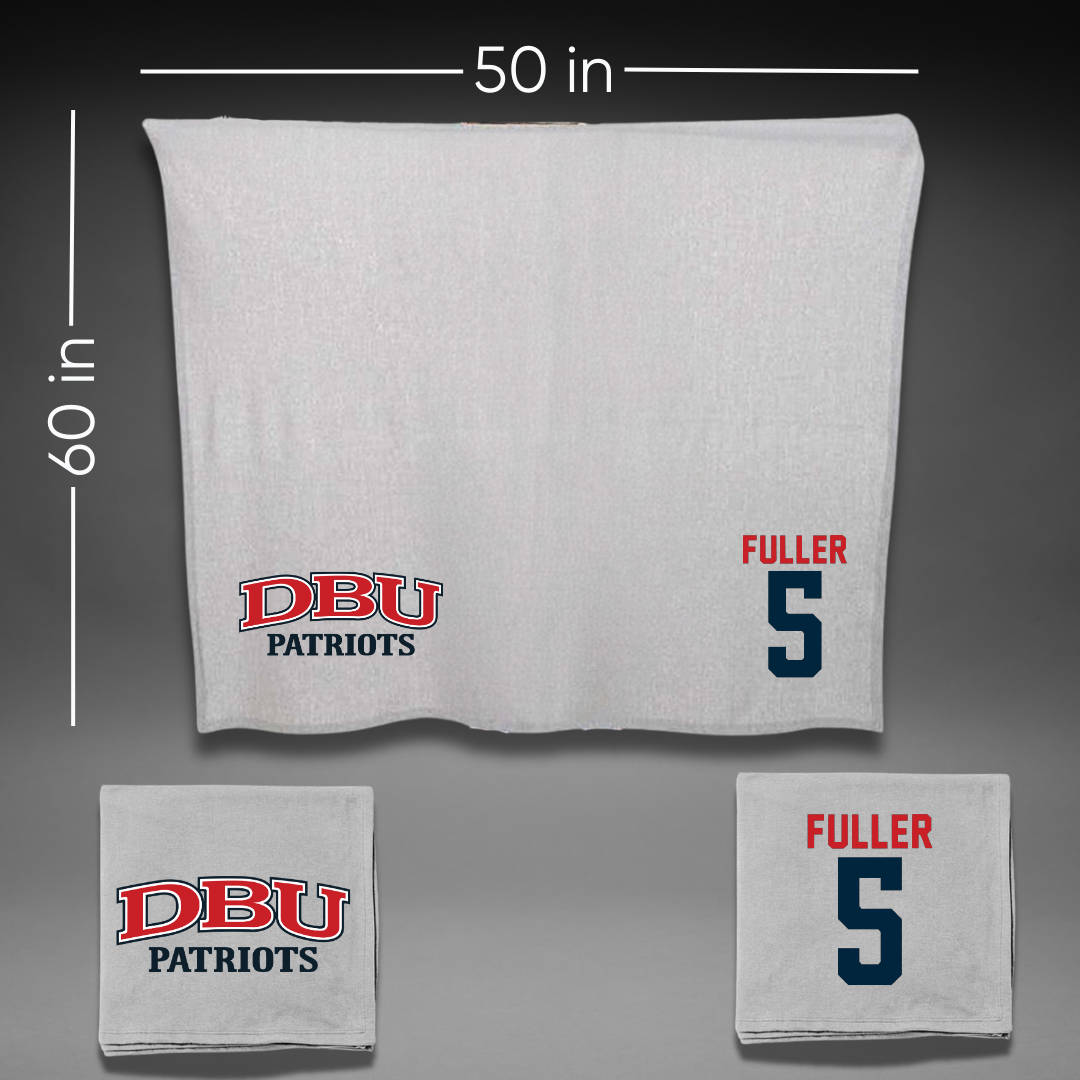 Dallas Baptist University Volleyball Gray Blanket - #5 Delaney Fuller