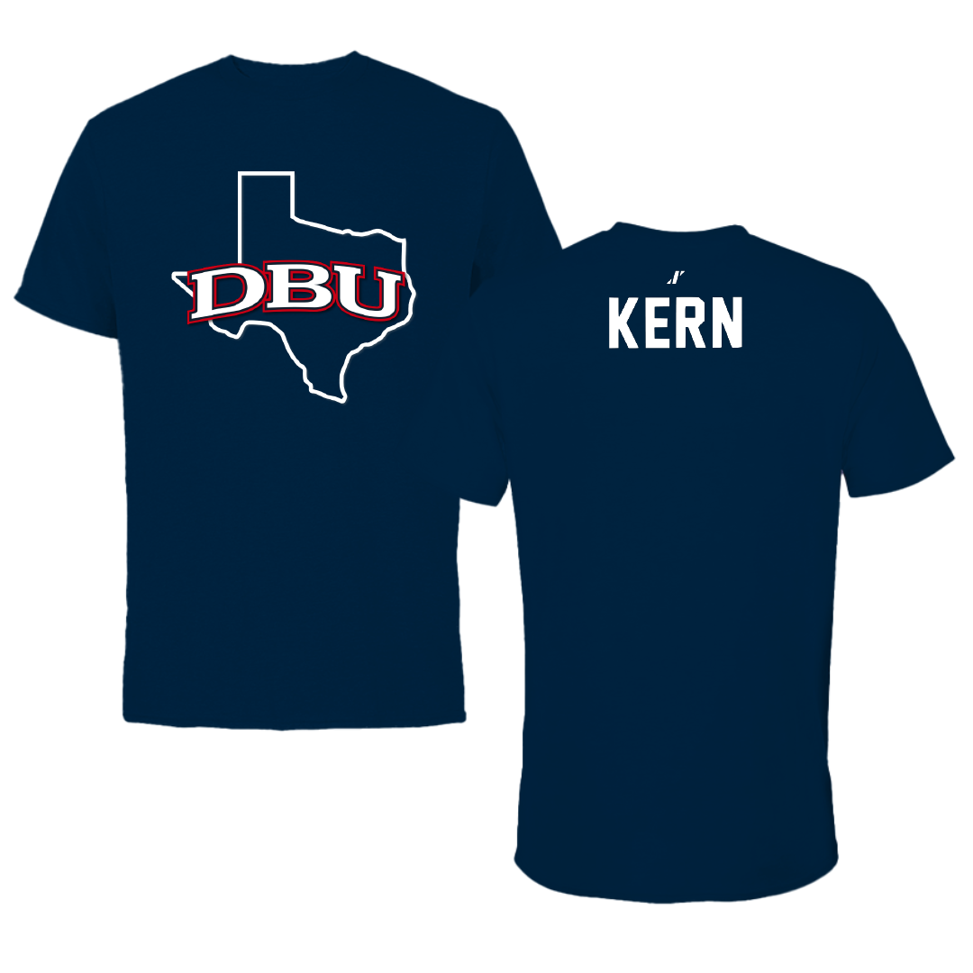 Dallas Baptist University TF and XC Navy State Tee - Emily Kern