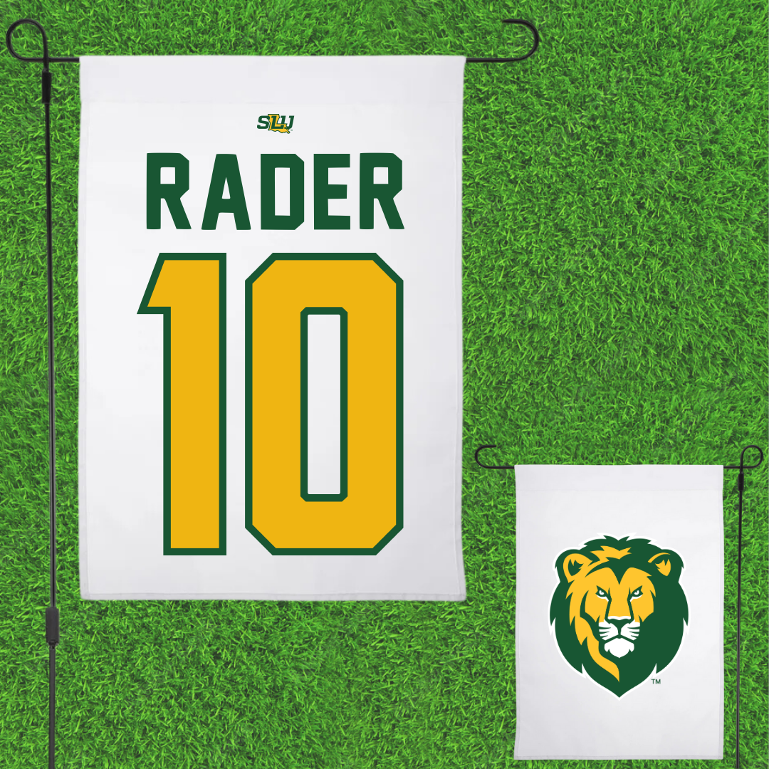 Southeastern Louisiana University Baseball White Garden Flag - #10 Jeremy Rader