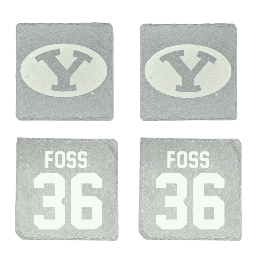 Brigham Young University Baseball Stone Coaster (4 Pack)  - #36 Carter Foss