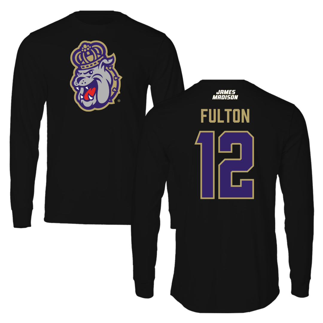 James Madison University Softball Black Long Sleeve - #12 Lauren Fulton