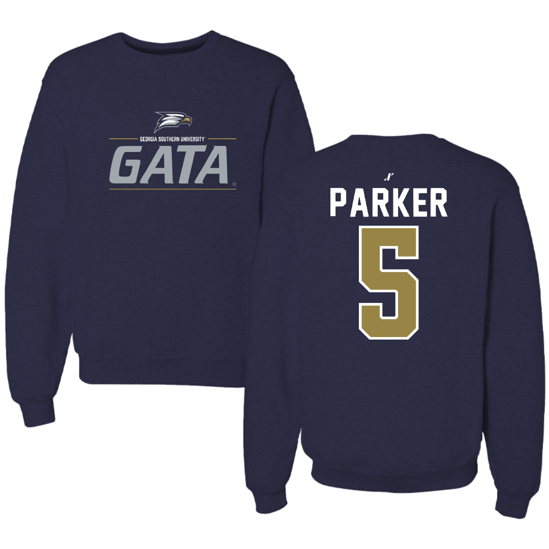 Georgia Southern University Baseball Navy General Crewneck - #5 Cade Parker