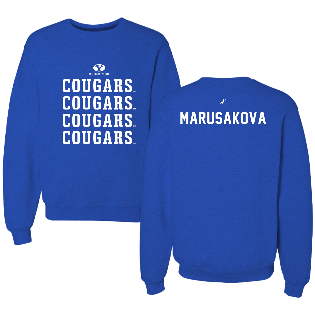 Brigham Young University Swimming & Diving Blue General Crewneck - Emma Marusakova