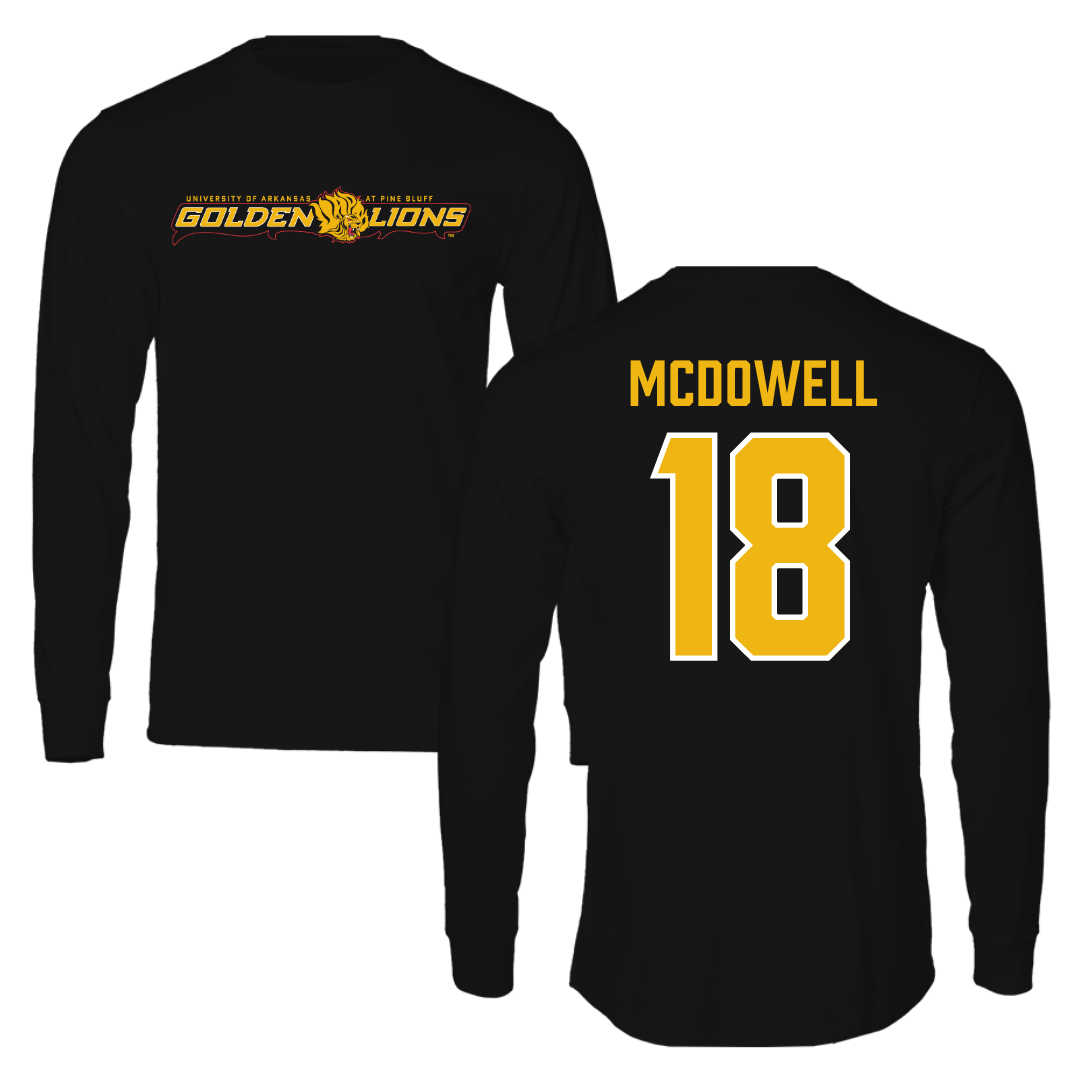 University of Arkansas-Pine Bluff Volleyball Black Performance Long Sleeve - #18 Mackenzie McDowell