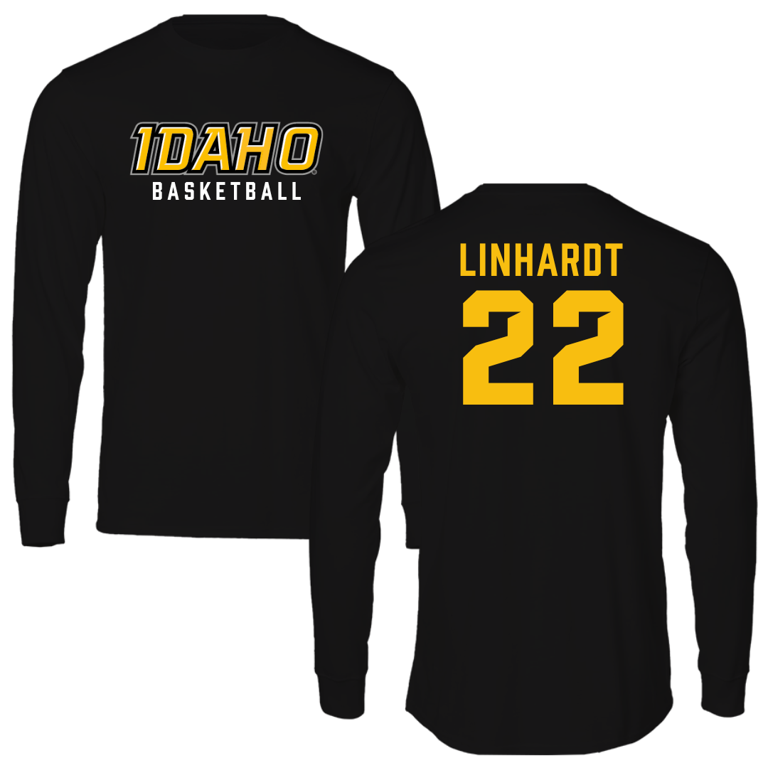 University of Idaho Basketball Black Long Sleeve - #22 Tyler Linhardt
