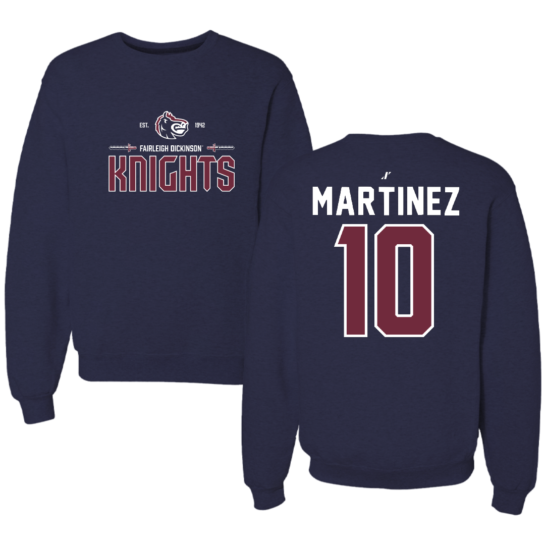 Fairleigh Dickinson University-Metropolitan Campus Soccer Navy General Crewneck - #10 Laura Martinez