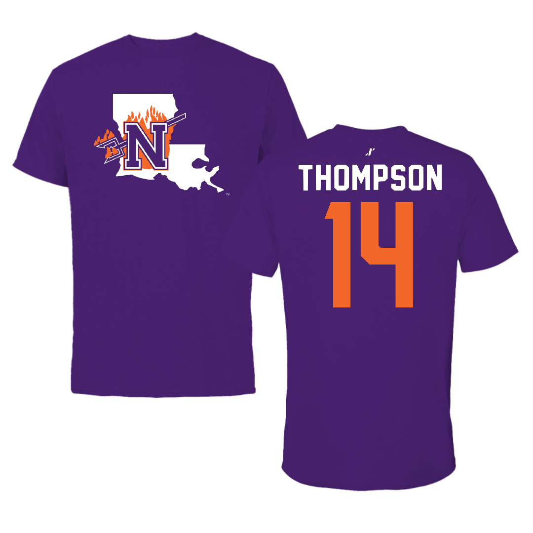 Northwestern State University Volleyball Purple State Tee - #14 Reaghan Thompson