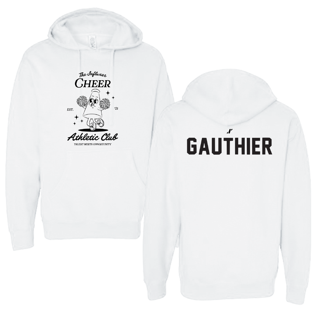 Cheer White Influxer Athletic Club Hoodie - Megyn Gauthier