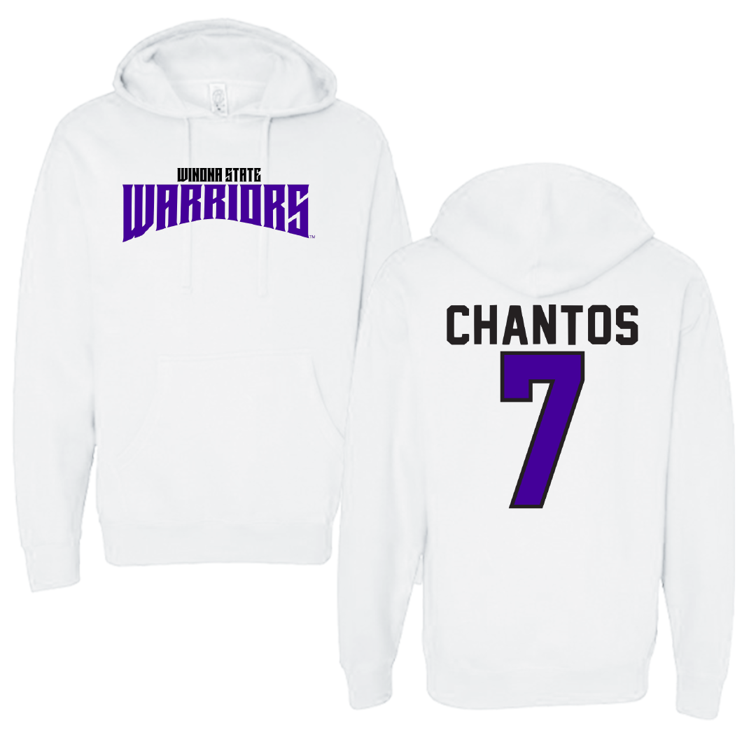 Winona State University Softball White Classic Hoodie - #7 Ashlee Chantos