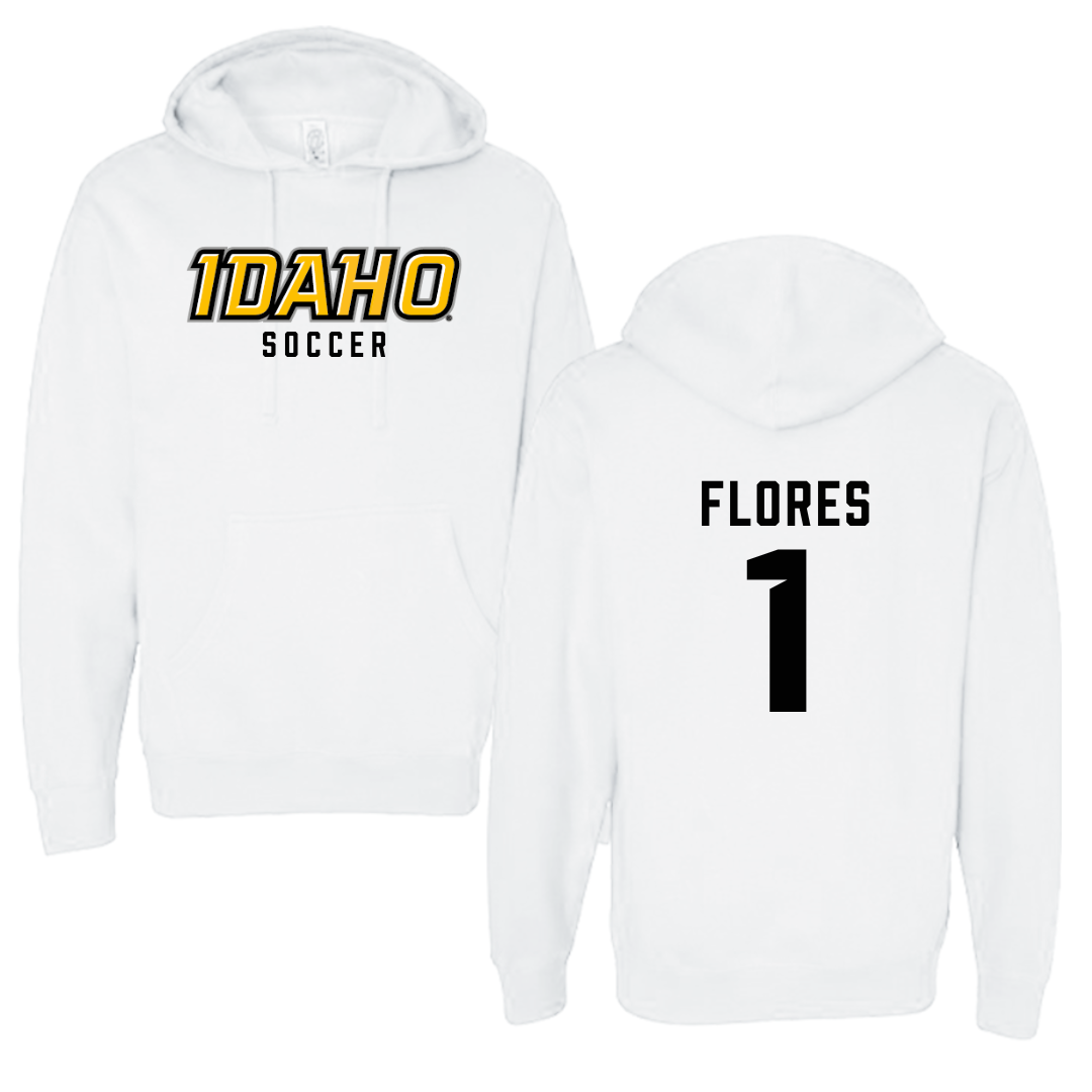 University of Idaho Soccer White Idaho Hoodie - #1 Paula Flores