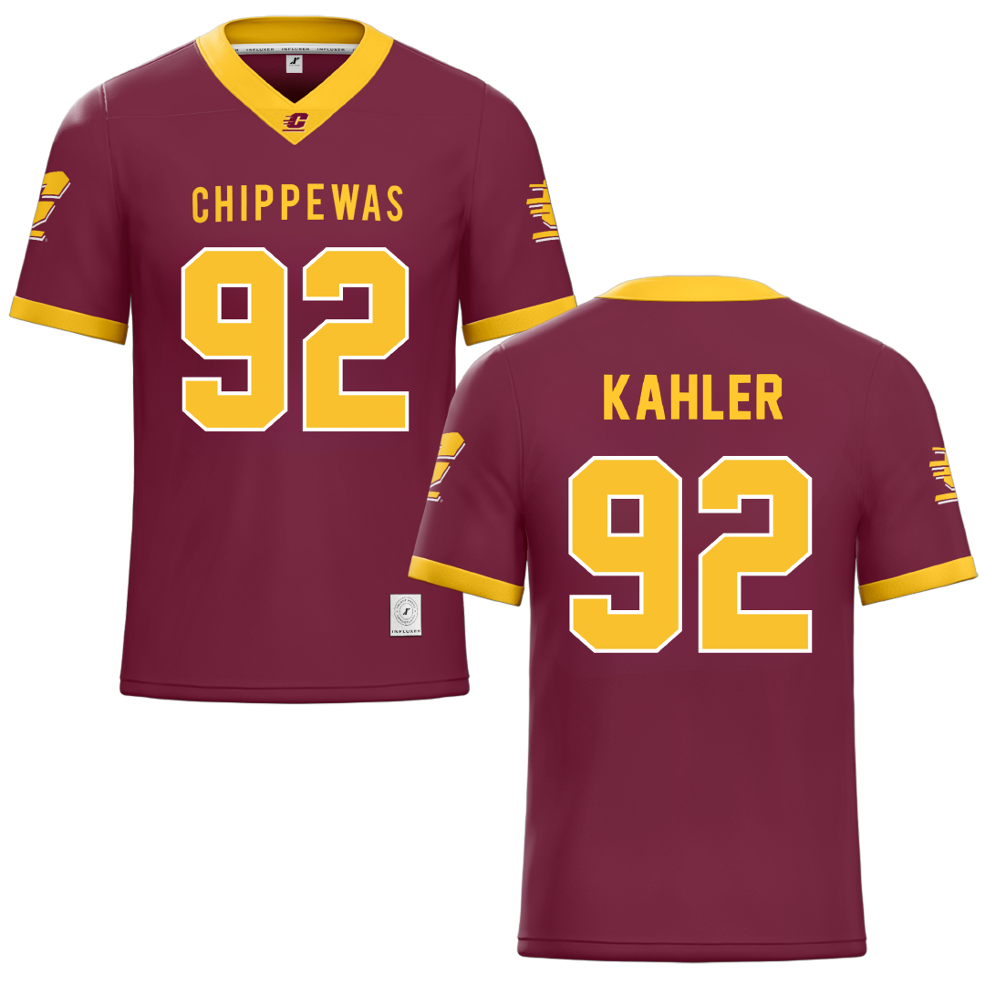 Central Michigan University Maroon Lacrosse Jersey - #92 Leila Kahler