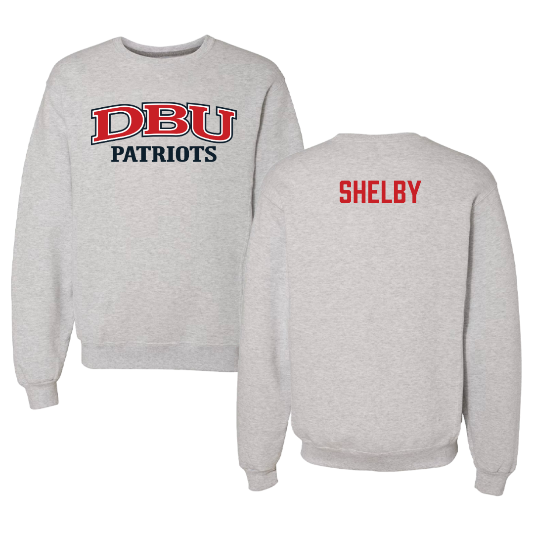 Dallas Baptist University TF and XC Gray Crewneck - Noah Shelby