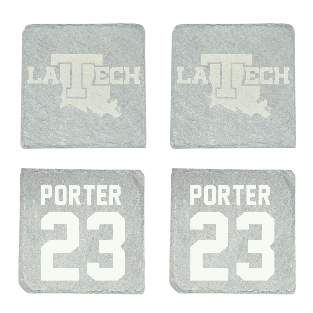 Louisiana Tech University Soccer Stone Coaster (4 Pack)  - #23 Jordan Porter