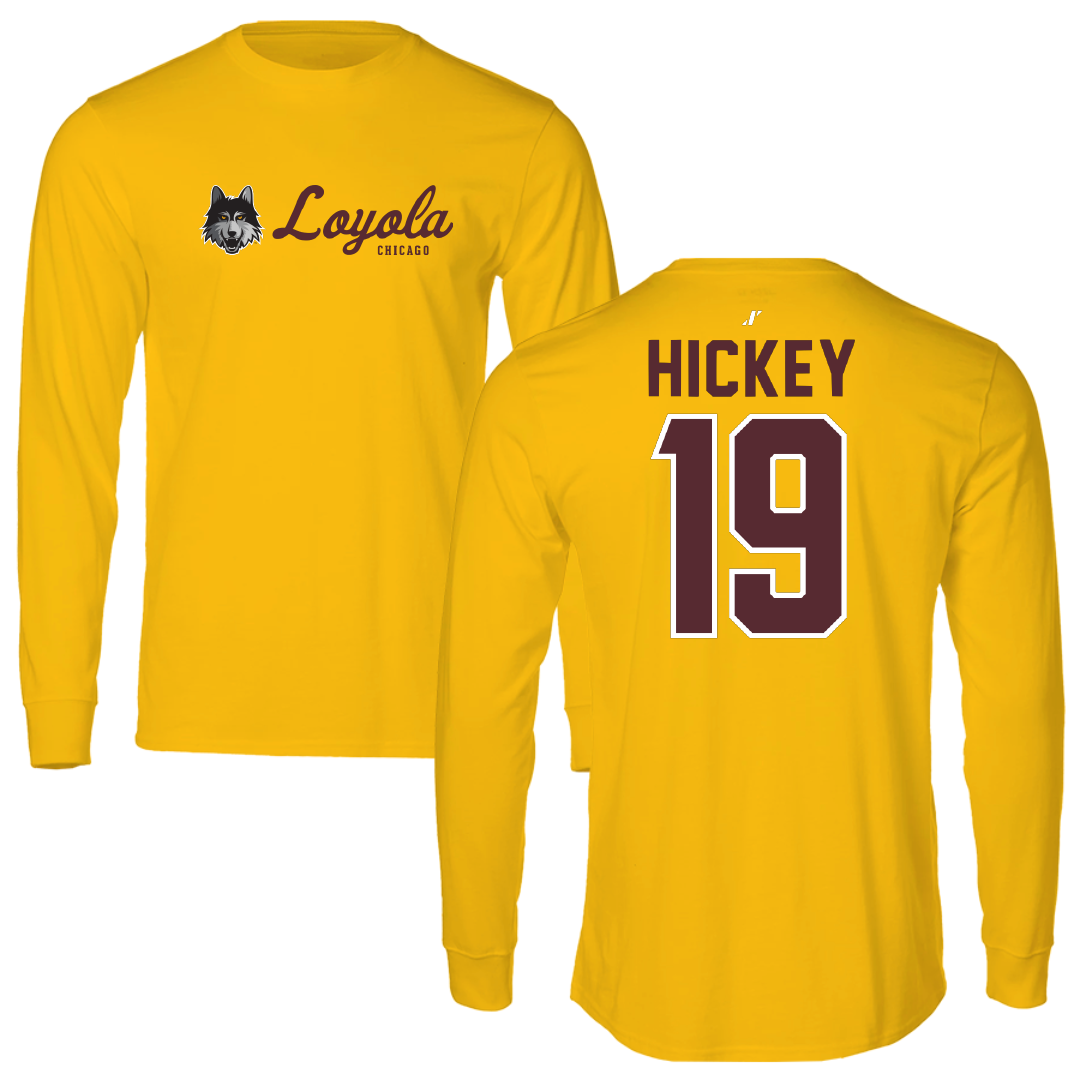 Loyola University-Chicago Softball Gold General Long Sleeve - #19 Maddy Hickey
