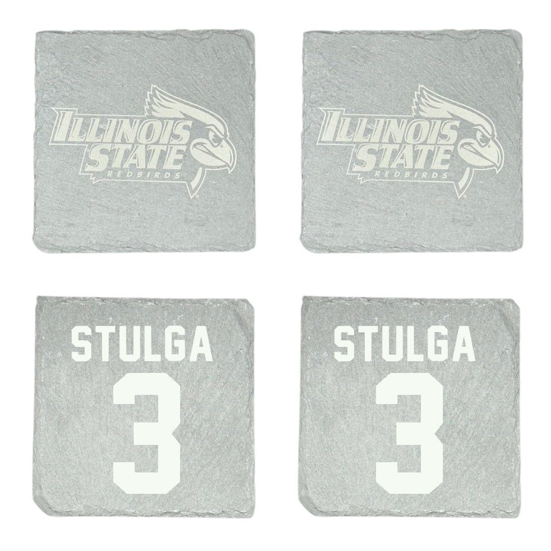 Illinois State University Baseball Stone Coaster (4 Pack)  - #3 Luke Stulga