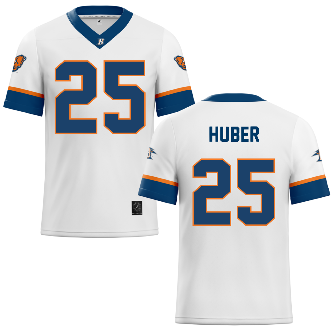 Bucknell University White Lacrosse Jersey - #25 Hans Huber