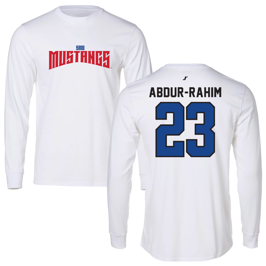 Southern Methodist University Basketball White Classic Long Sleeve - #23 Amirah Abdur-Rahim