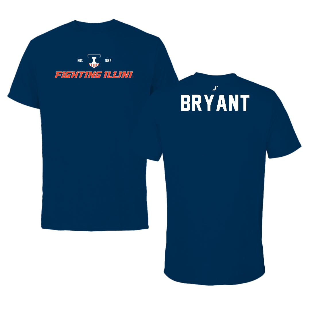 University of Illinois TF and XC Navy General Performance Tee - Azariyah Bryant