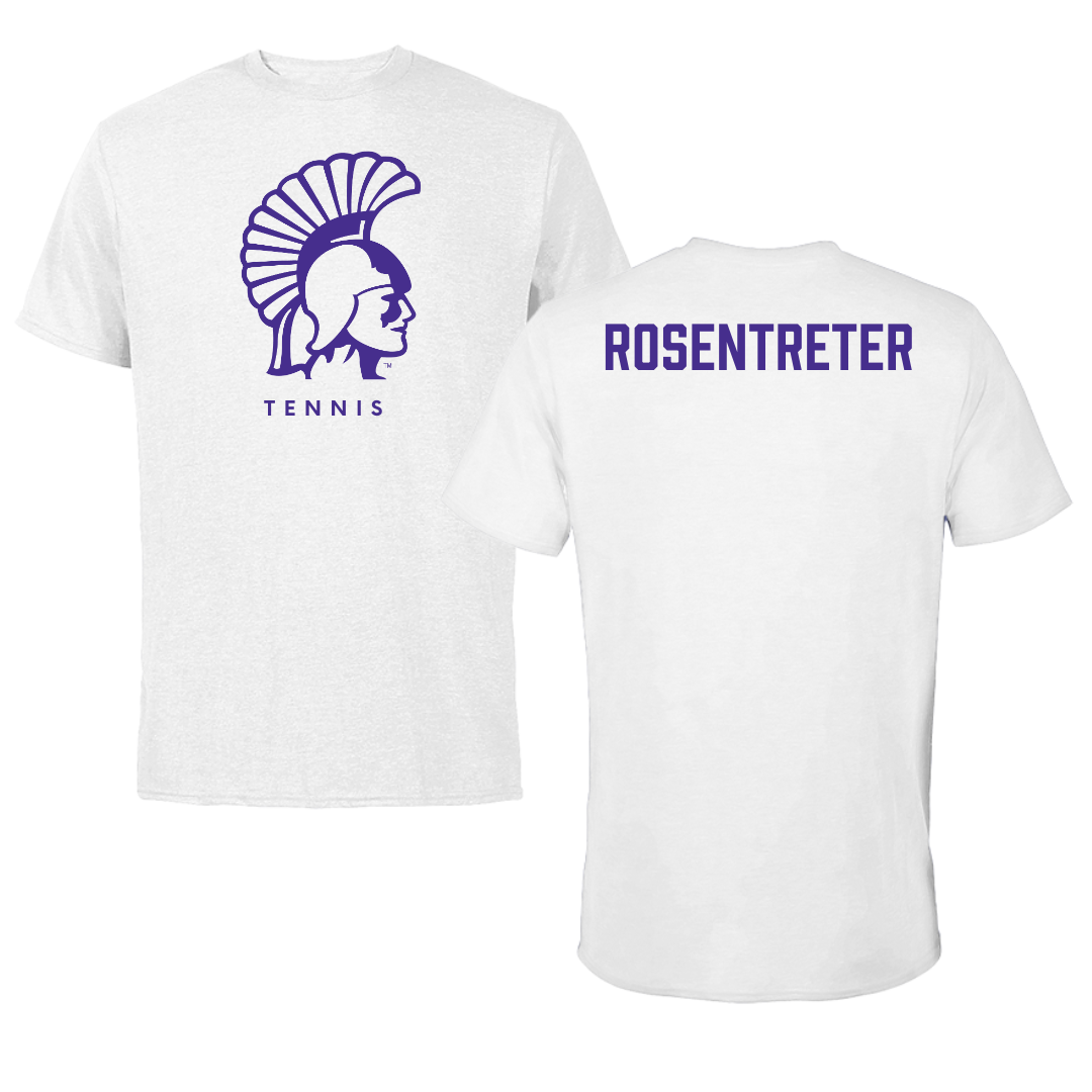 Winona State University Tennis White Tee - Halle Rosentreter
