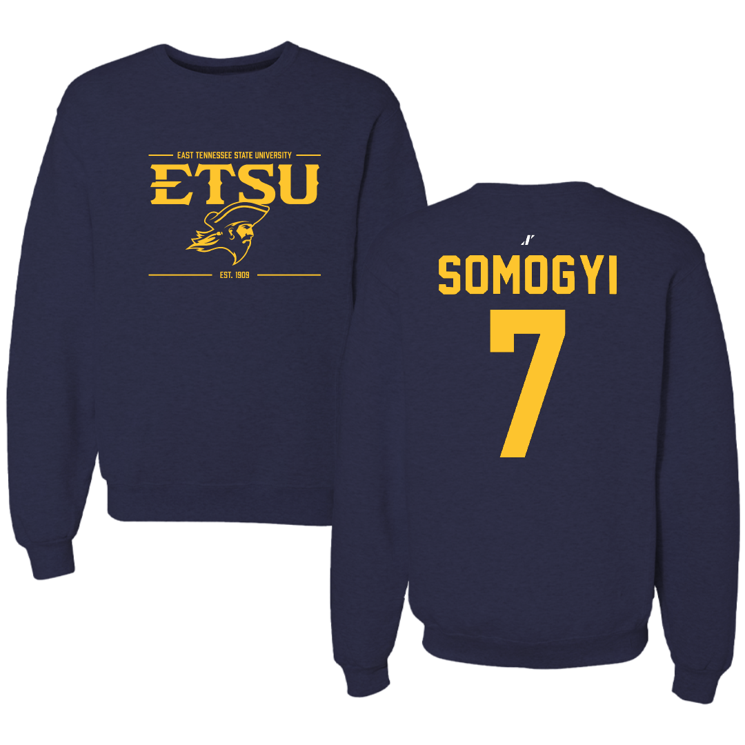 East Tennessee State University Soccer Navy General Crewneck - #7 Sydney Somogyi