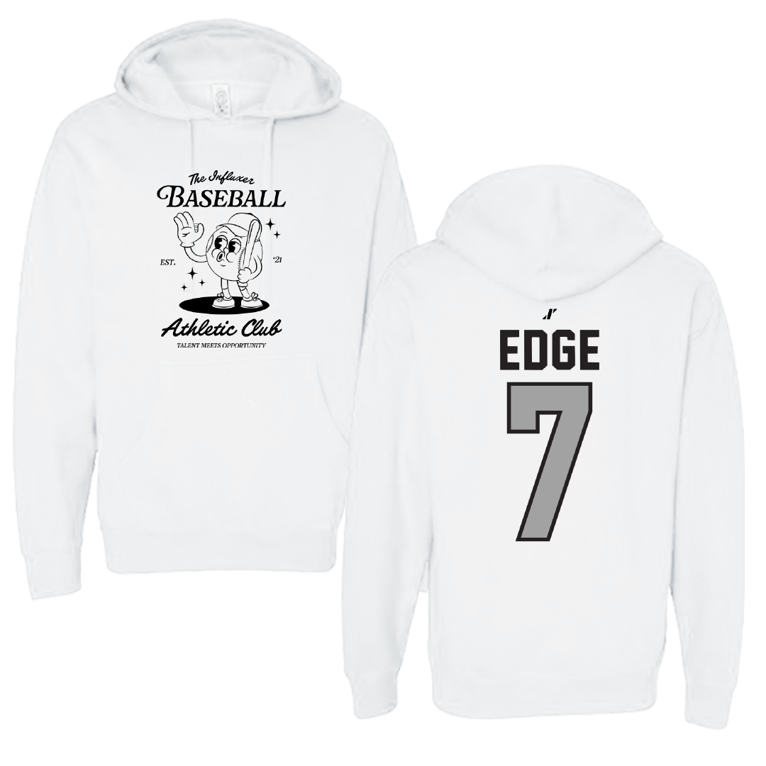 Baseball White Influxer Athletic Club Hoodie - #7 Anthony Edge