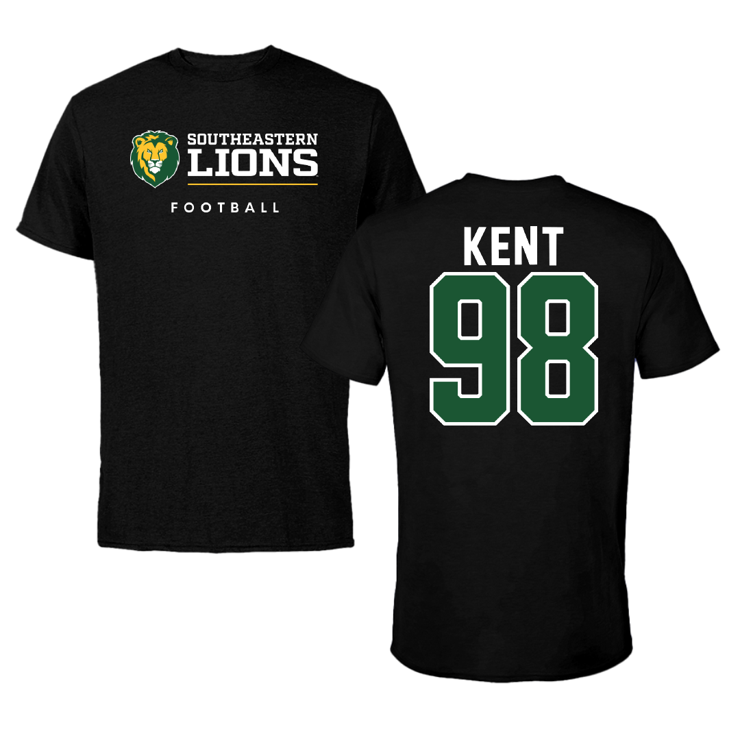 Southeastern Louisiana University Football Black Performance Tee - #98 Austin Kent