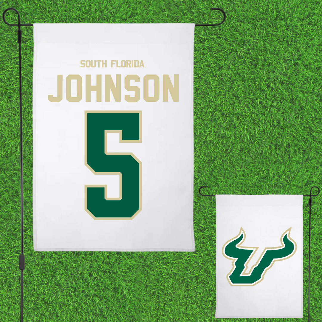 University of South Florida Volleyball White Garden Flag - #5 Tatiana Johnson