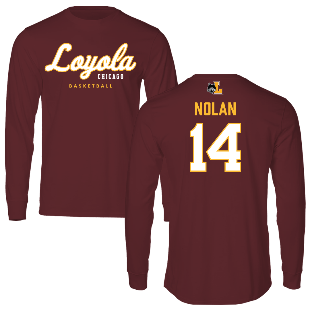 Loyola University-Chicago Basketball Maroon Block Long Sleeve - #14 Sophia Nolan
