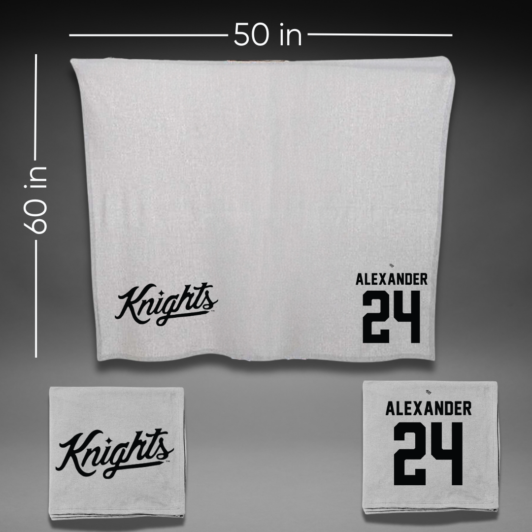 University of Central Florida Football Gray Knights Blanket - #24 Xe'ree Alexander