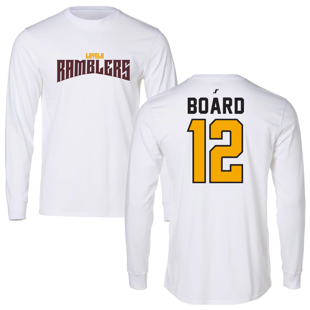 Loyola University-Chicago Volleyball White Classic Long Sleeve - #12 Kaley Board