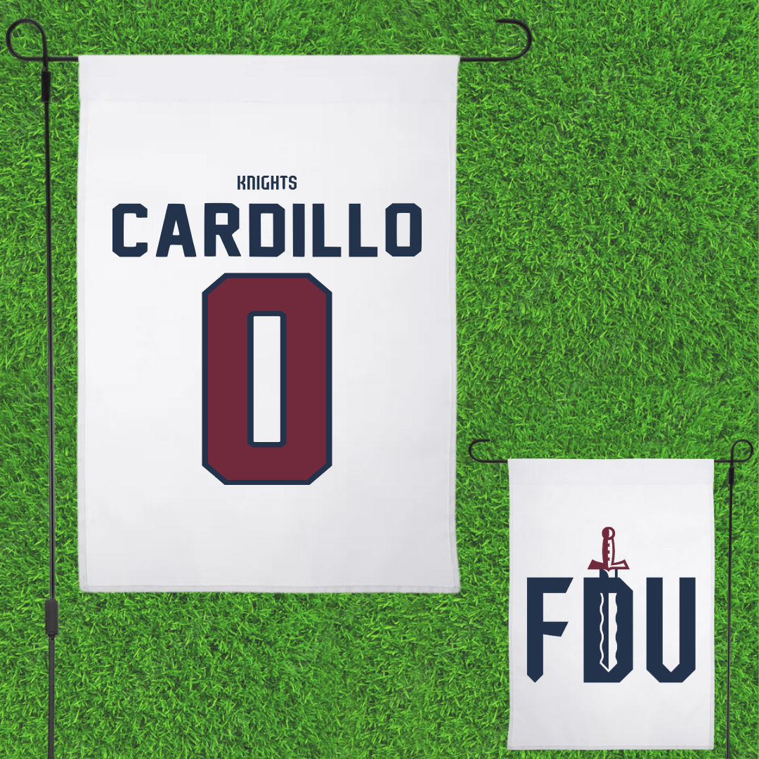 Fairleigh Dickinson University-Metropolitan Campus Soccer White Garden Flag - #0 Faith Cardillo