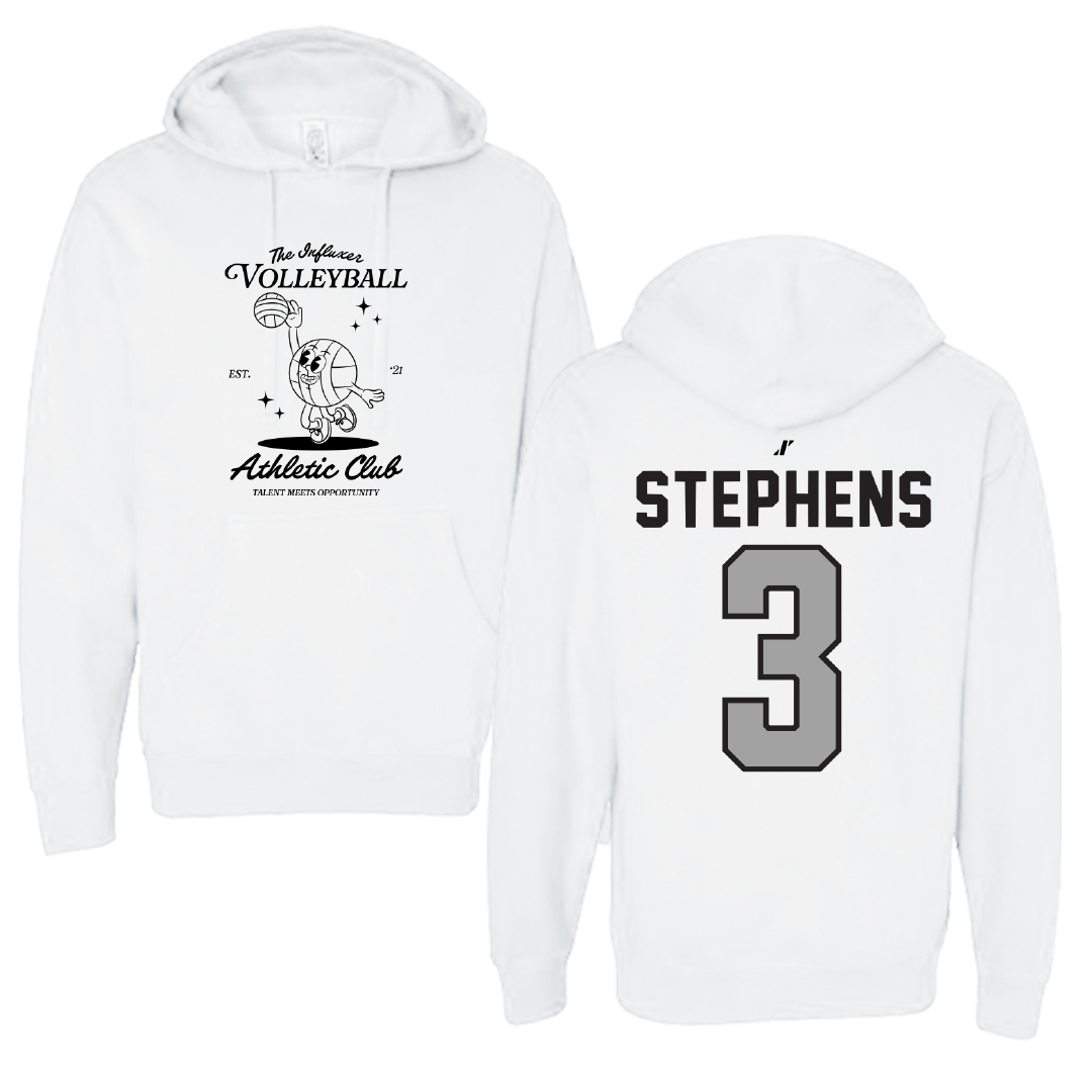 Volleyball White Influxer Athletic Club Hoodie - #3 Nono Stephens