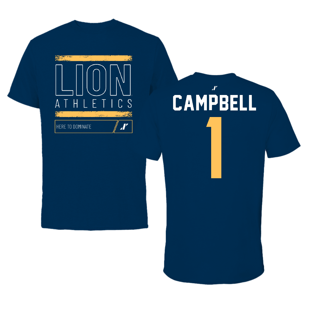 East Texas A&M University Volleyball Navy Dominate Tee - #1 Gracie Campbell