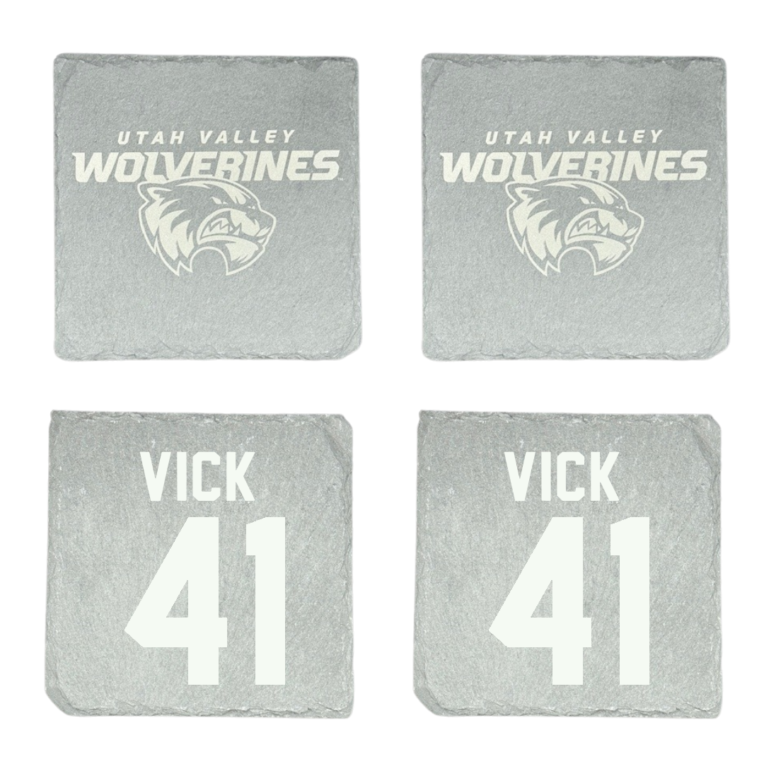 Utah Valley University Baseball Stone Coaster (4 Pack)  - #41 Braxton Vick
